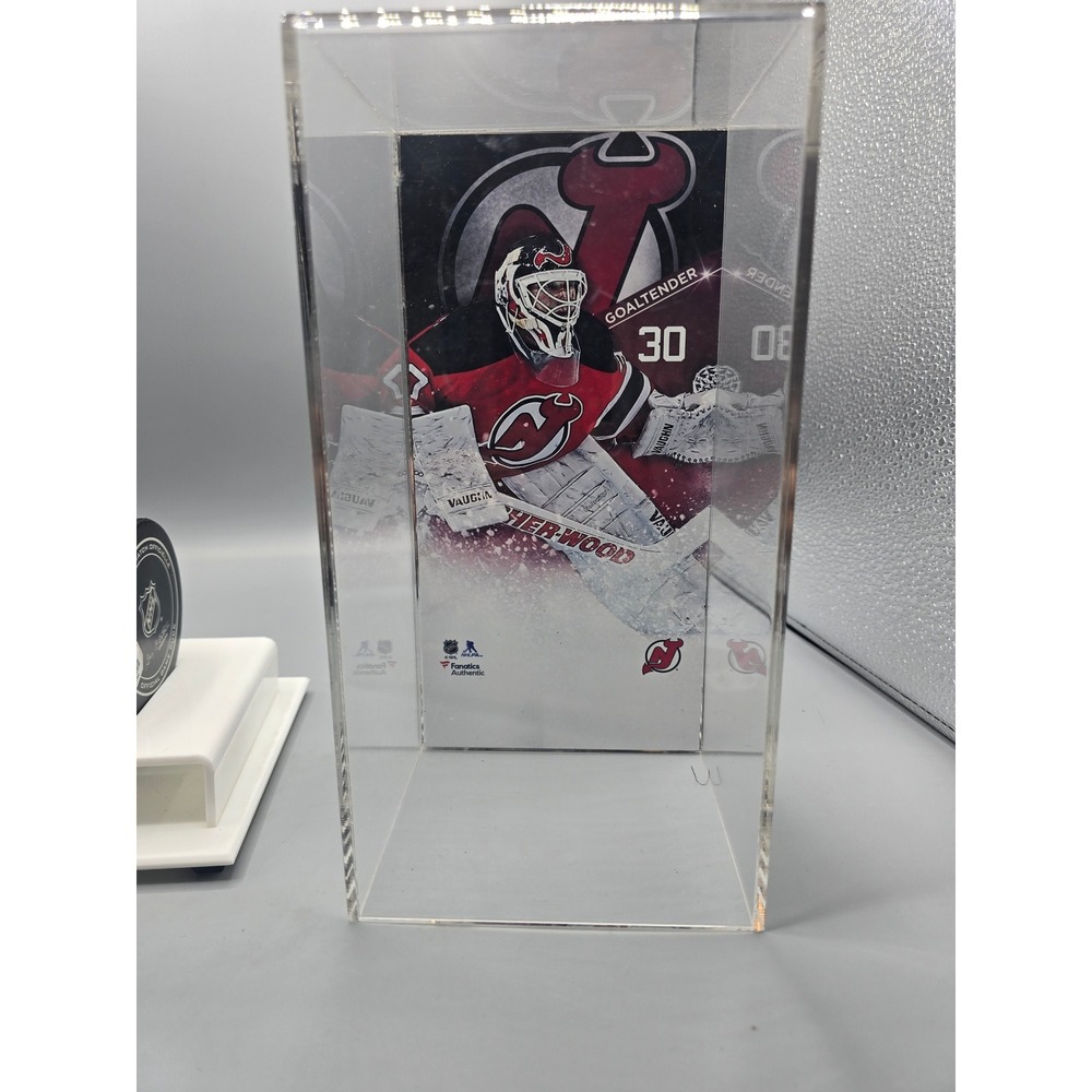 Authentic Fanatics Martin Brodeur NJ Devils Retirement Night Hockey Puck Case - Picture 6 of 13
